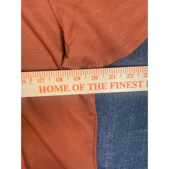 Perry Ellis Men's Rust Orange Cotton Polo Shirt Size Large - Picture 8 of 10